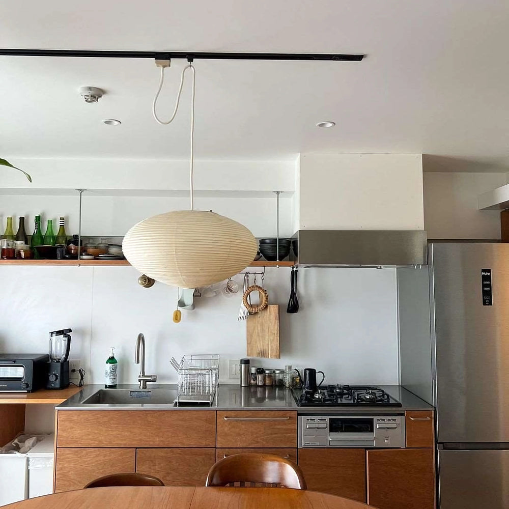 Mulberry Paper Swag Pendant Light 17.7 in x 9.8 in White Indoor Ceiling Hanging Lamp Modern Home Decor Living Room Bedroom | Thomler