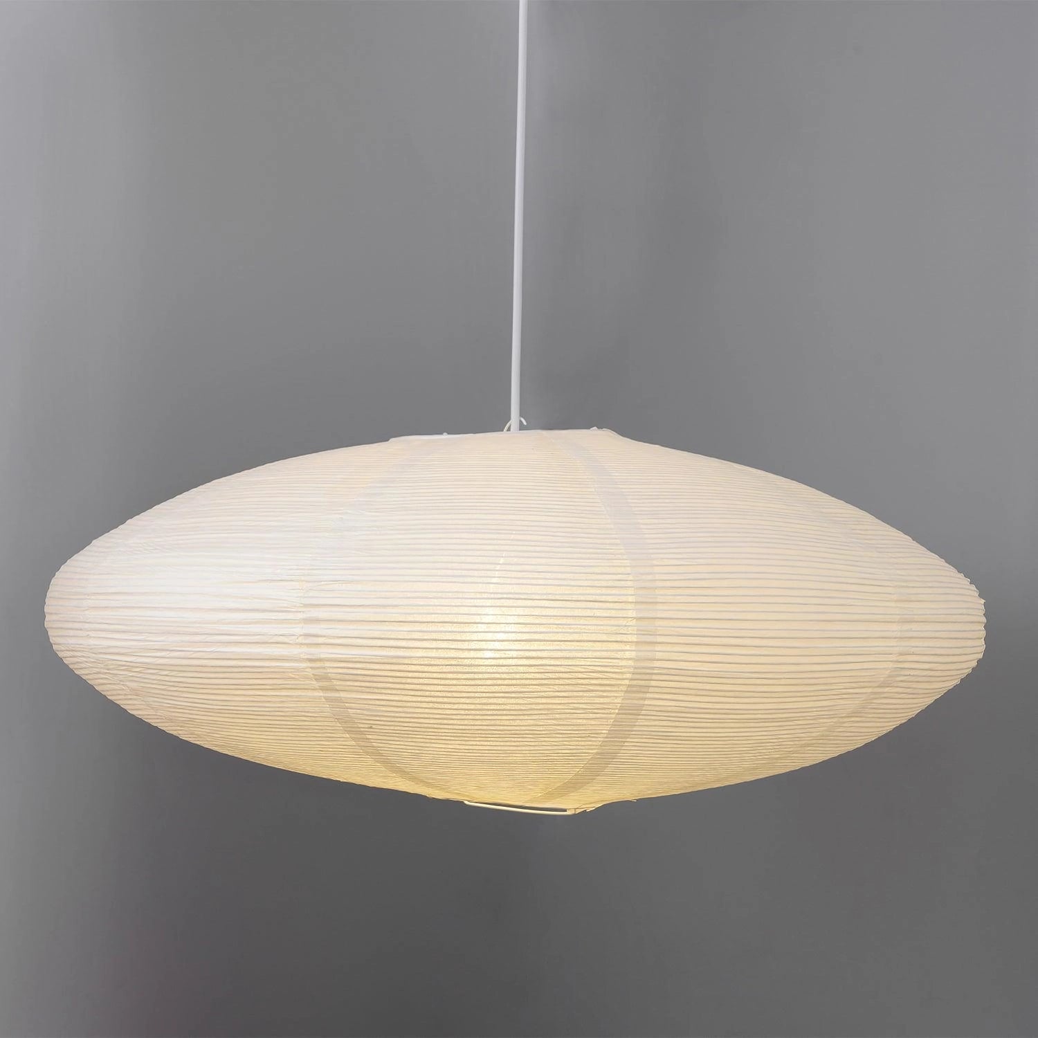 Akari Handcrafted Mulberry Paper Pendant Light 17.7 in Ceiling Indoor Warm Glow LED Edison Bulb | Thomler