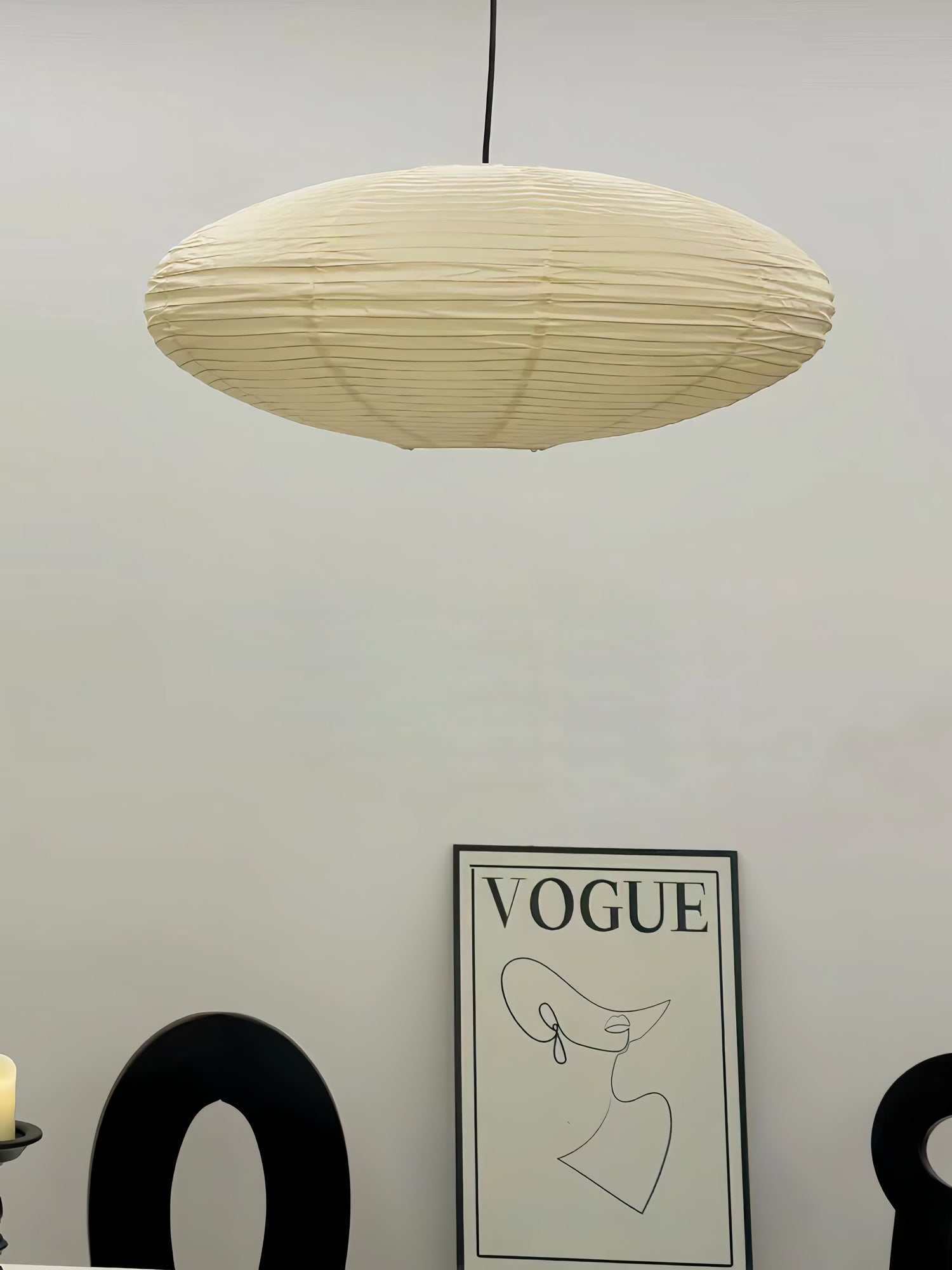 Mulberry Paper Swag Pendant Light 17.7 in x 9.8 in White Indoor Ceiling Hanging Lamp Modern Home Decor Living Room Bedroom | Thomler