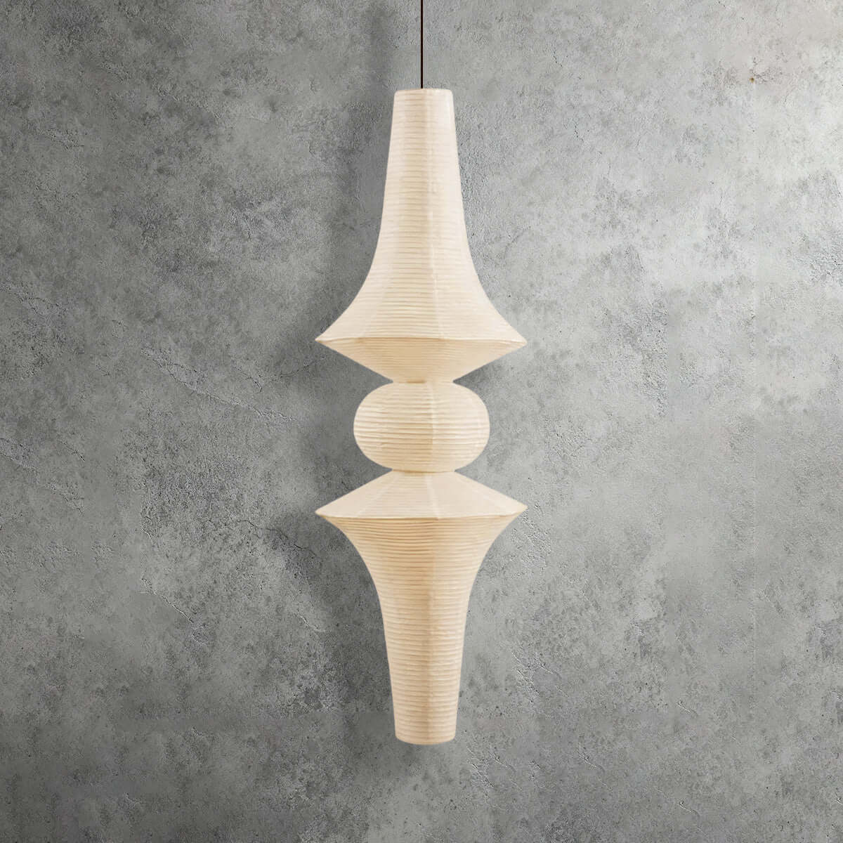 Pendant Light Paper Metal 18.9 in x 57.1 in Indoor Dining Room Kitchen Island Hanging Lamp Modern Minimalist Design | Thomler