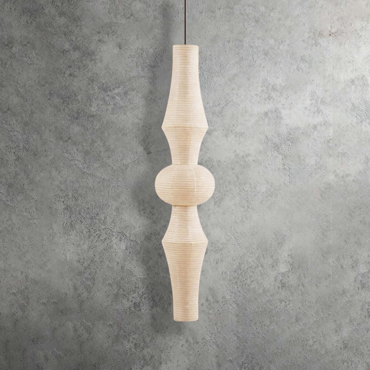 Pendant Light Paper Metal 18.9 in x 57.1 in Indoor Dining Room Kitchen Island Hanging Lamp Modern Minimalist Design | Thomler