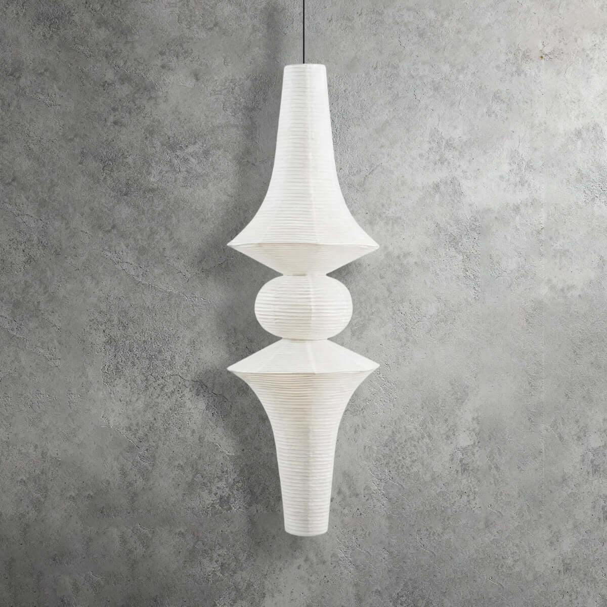 Pendant Light Paper Metal 18.9 in x 57.1 in Indoor Dining Room Kitchen Island Hanging Lamp Modern Minimalist Design | Thomler