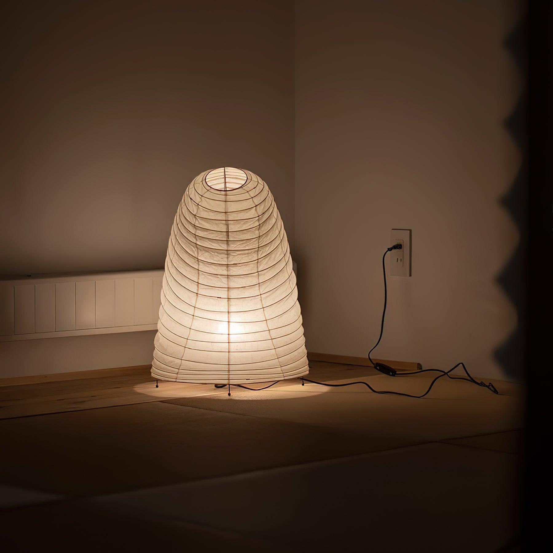 Table Lamp Rice Paper 16.9 in Indoor LED Bedroom Desk Nightstand Light | Thomler