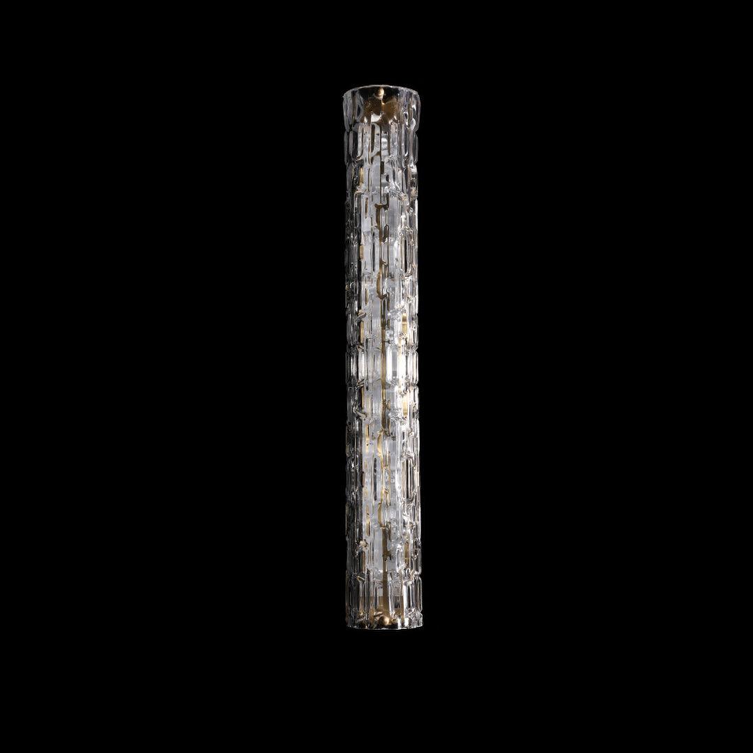 Contemporary Gold Brass & Glass Cylinder Wall Light for Indoor Living Spaces | Thomler