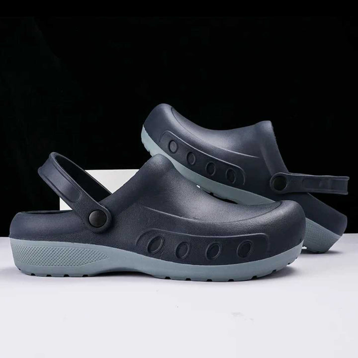 Professional Kitchen Clogs – Non-Slip Work Shoes for Chefs, Cooks & Food Service – Oil-Resistant Rubber Sole, Arch Support, Waterproof | Thomler