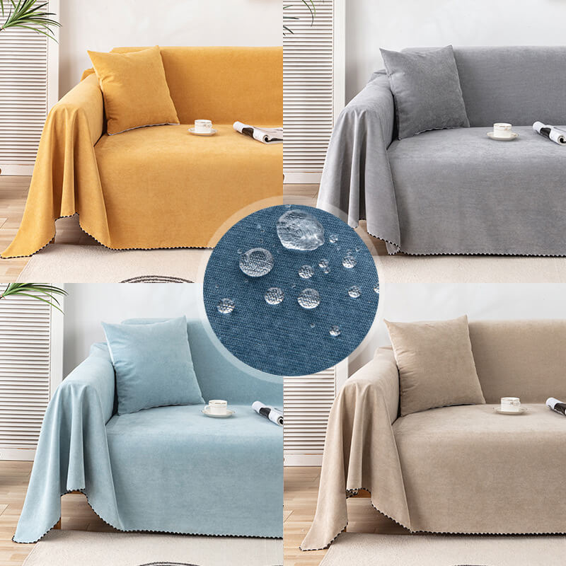 Couch Protector Cover Waterproof Non-Slip Pet-Friendly for Living Room Furniture Cotton Blend Throw Multiple Sizes Available | Thomler