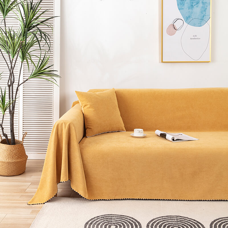 Couch Protector Cover Waterproof Non-Slip Pet-Friendly for Living Room Furniture Cotton Blend Throw Multiple Sizes Available | Thomler