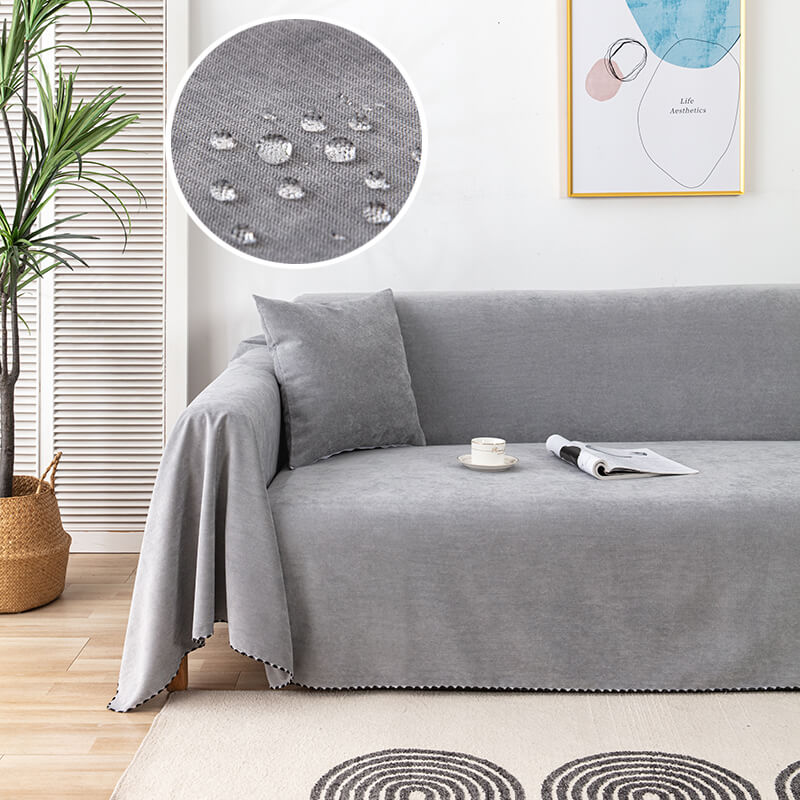 Couch Protector Cover Waterproof Non-Slip Pet-Friendly for Living Room Furniture Cotton Blend Throw Multiple Sizes Available | Thomler