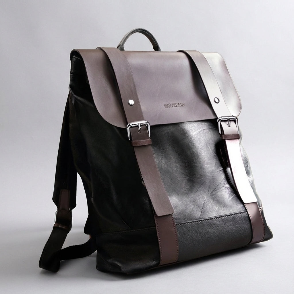 Full-Grain Leather Daypack with Laptop Sleeve – Water-Resistant Commuter Bag for Work School & Travel | Thomler