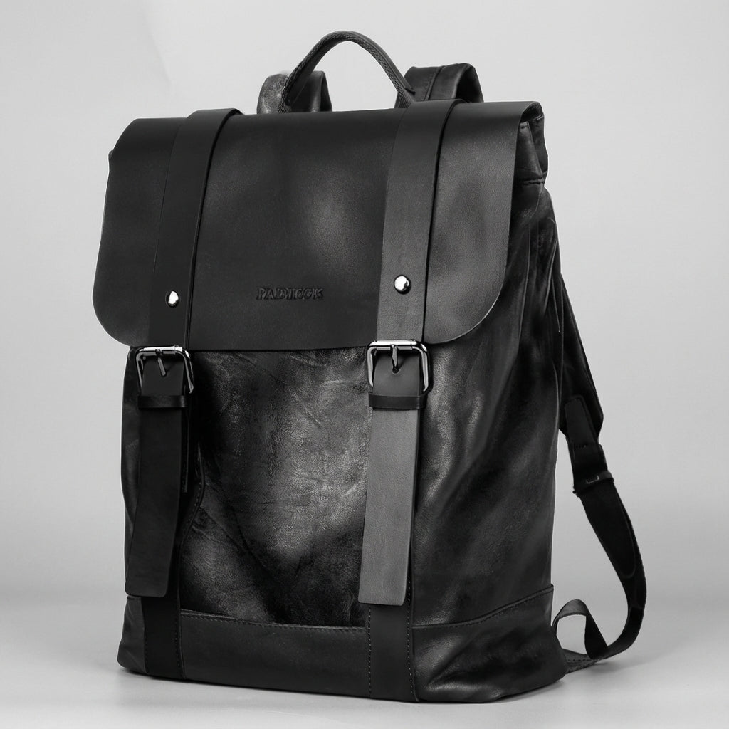 Full-Grain Leather Daypack with Laptop Sleeve – Water-Resistant Commuter Bag for Work School & Travel | Thomler