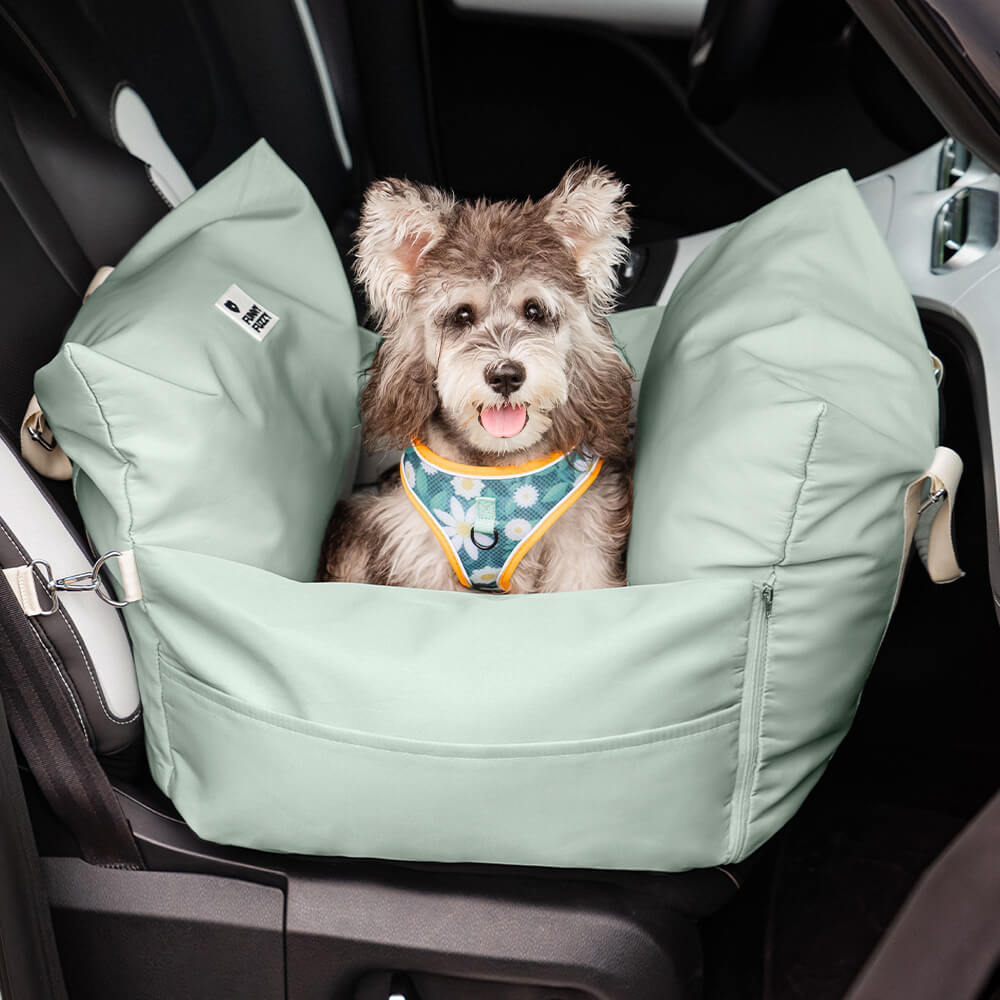 Portable Pet Carrier Booster Seat with Safety Harness and Washable Cover for Small Dogs | Thomler