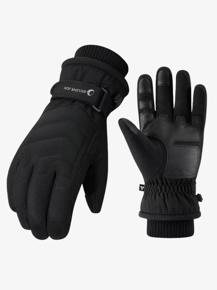 Insulated Snow Gloves with Grip Palm & Adjustable Cuff for Men & Women | Thomler