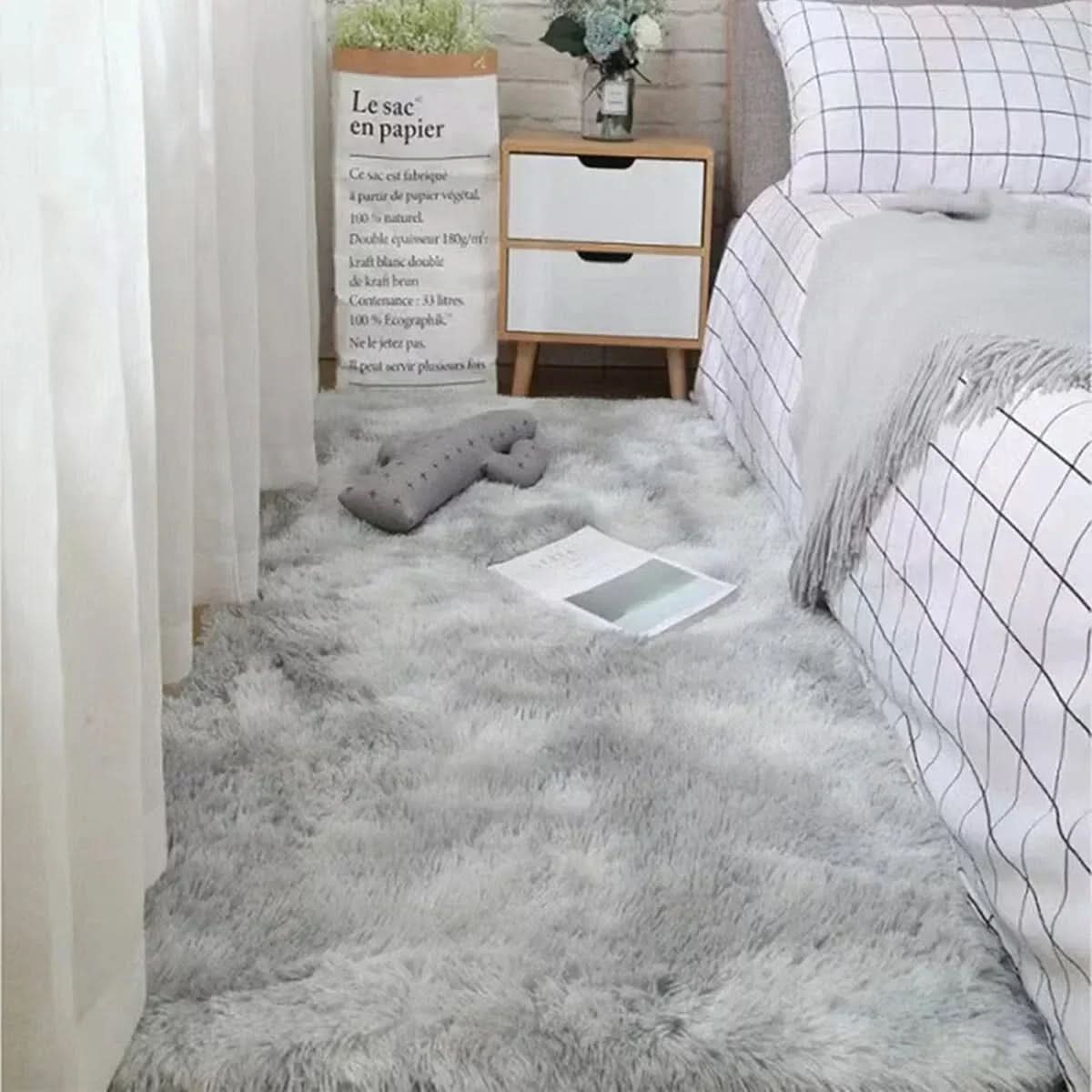 Plush Area Rug for Living Room & Bedroom – Soft Modern Floor Carpet in 10 Colors – Indoor Accent Rug for Contemporary Home Decor | Thomler
