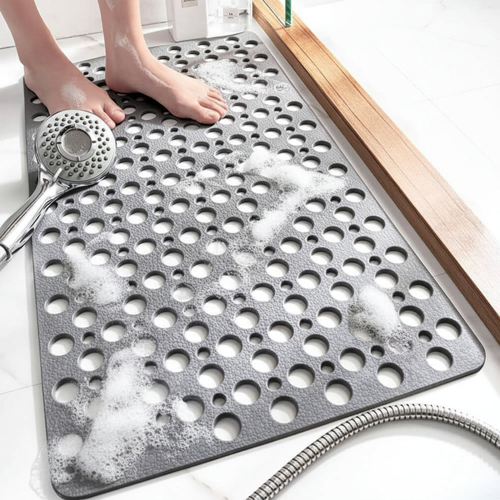 Shower Mat PVC Anti-Slip 17.7 in x 29.5 in Bathroom Safety Non-Skid Floor Rug | Thomler