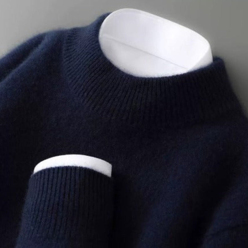 Soft Cashmere Crew Neck Sweater for Women & Men – Ribbed Collar, Lightweight & Warm Premium Knit Pullover for Fall, Winter, Office & | Thomler