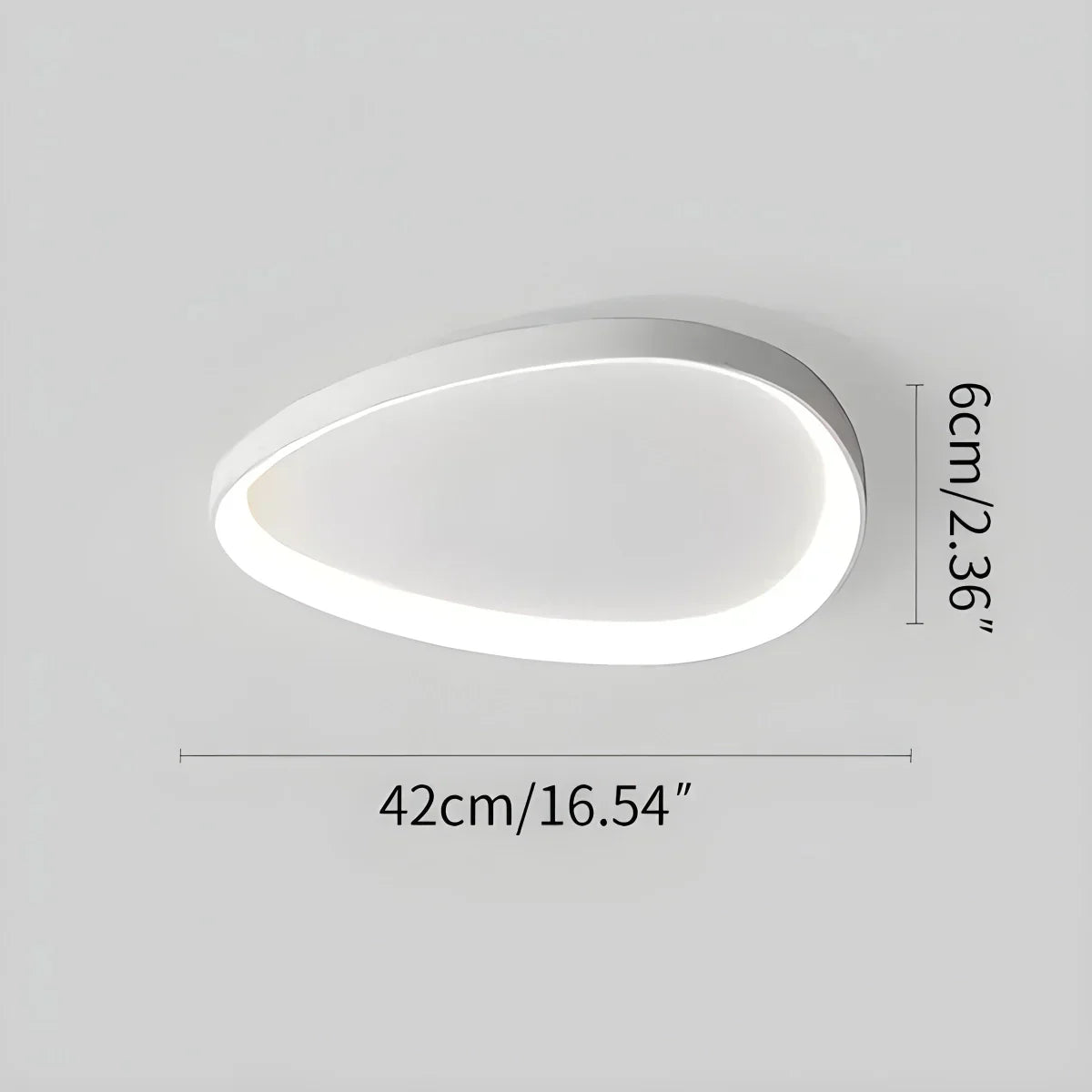 Ceiling Light Metal Oval 60.0 cm Dimmable LED Bedroom Hallway Living Room Adjustable Light Colours | Thomler
