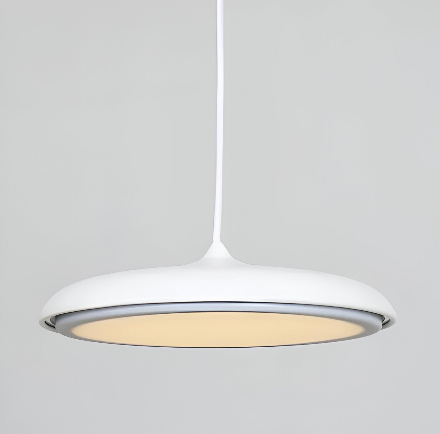 Pendant Light Zinc Alloy 25.0 cm (9.8") LED 4000K Rose Gold Living Room Bedroom Saucer Ceiling Hanging Lamp Adjustable | Thomler