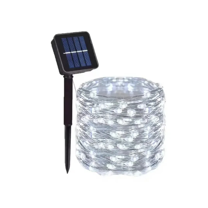 Solar String Lights Outdoor Waterproof 8 Modes Flexible Copper Wire LED Fairy Lights for Patio Garden Deck Fence Party Decor Year-Round | Thomler