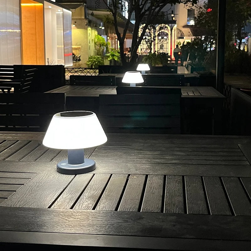 Cordless Solar LED Lantern for Patio, Deck & Tabletop | Rechargeable Portable Outdoor Lamp with Waterproof Design | Ambient Lighting for | Thomler