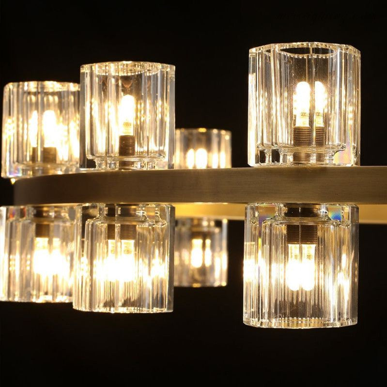 Two-Tier Crystal Chandelier 60 Inch Round Statement Lighting 108 Bulbs for Dining Room Living Room Bedroom Hotel Restaurant Grand Entryway | Thomler