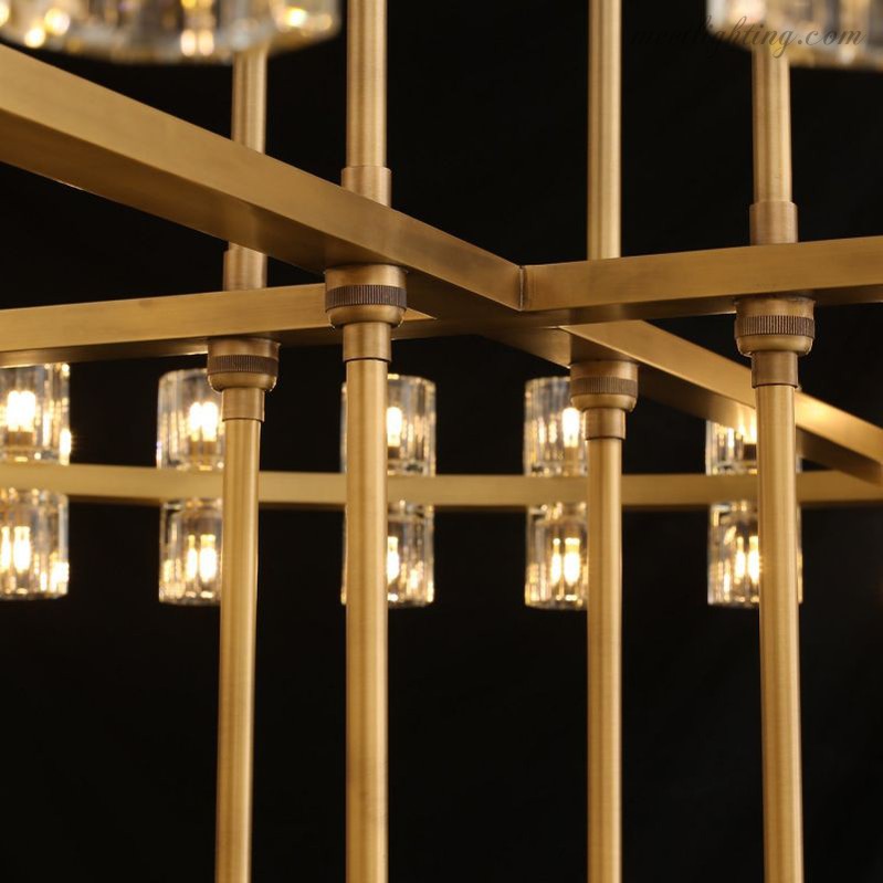 Two-Tier Crystal Chandelier 60 Inch Round Statement Lighting 108 Bulbs for Dining Room Living Room Bedroom Hotel Restaurant Grand Entryway | Thomler