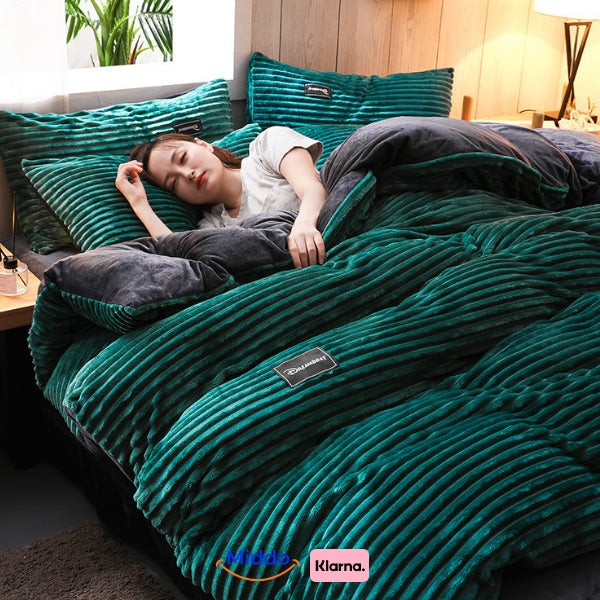 Plush Coral Fleece Duvet Cover Set with Zipper – Cozy Winter Bedding for Cold Nights | Thomler
