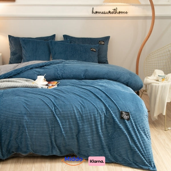 Plush Coral Fleece Duvet Cover Set with Zipper – Cozy Winter Bedding for Cold Nights | Thomler