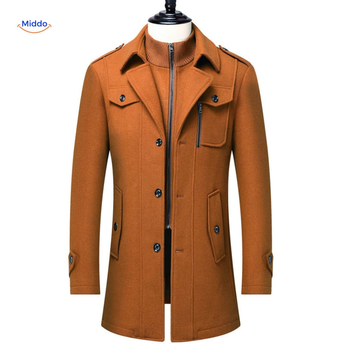Men's Heritage Trench Coat – Wool Blend, Structured Collar & Tailored Fit for Fall & Winter | Thomler