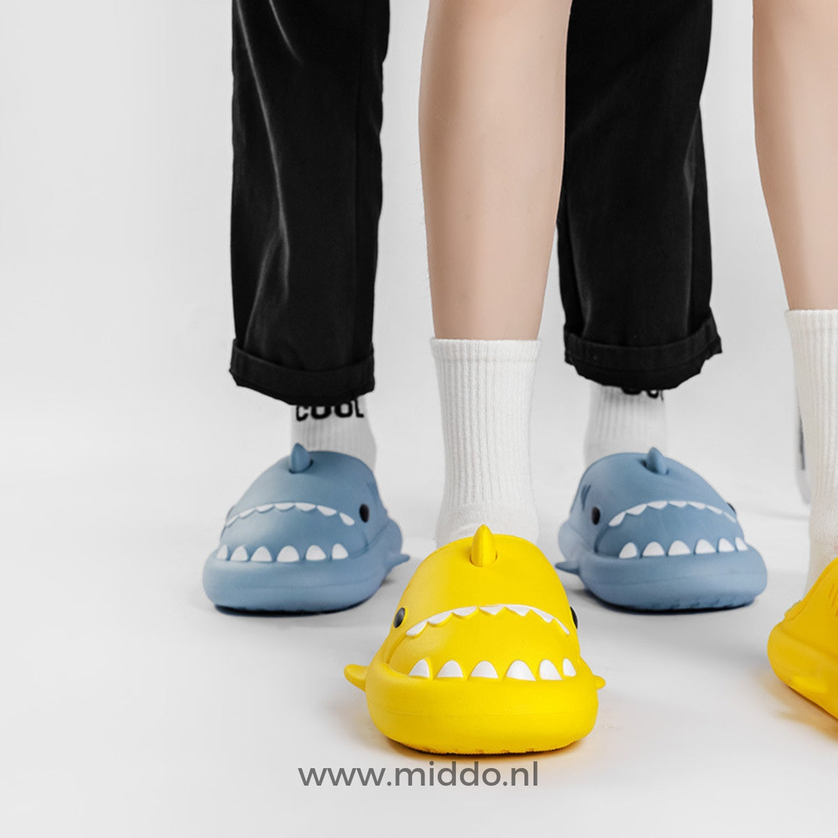 Shark-Shaped Plush Slippers for Kids & Adults – Indoor/Outdoor Comfort | Thomler