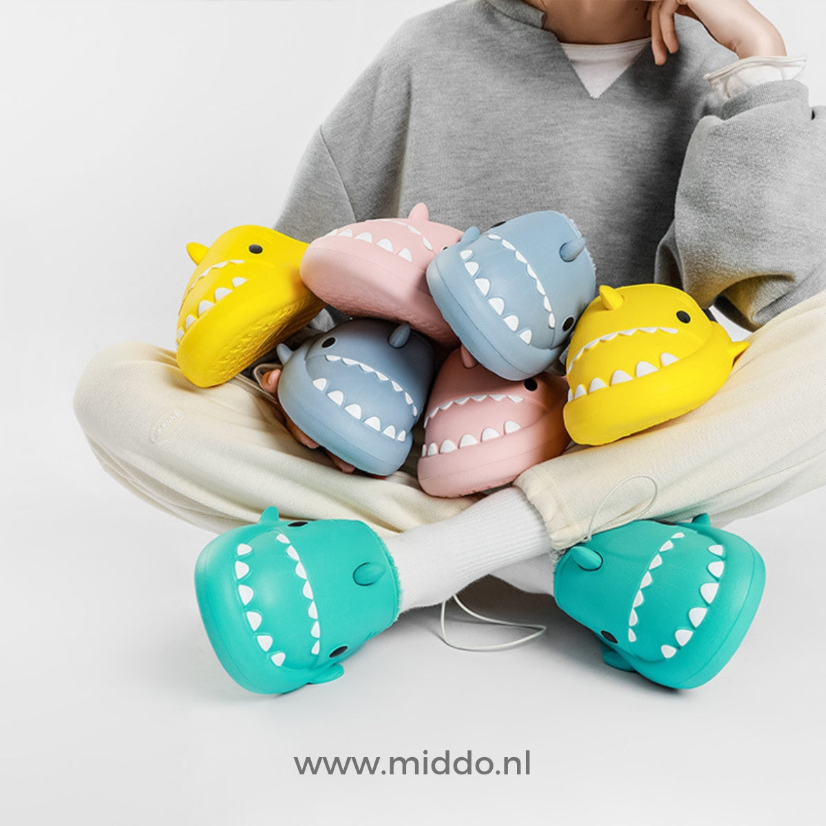 Shark-Shaped Plush Slippers for Kids & Adults – Indoor/Outdoor Comfort | Thomler