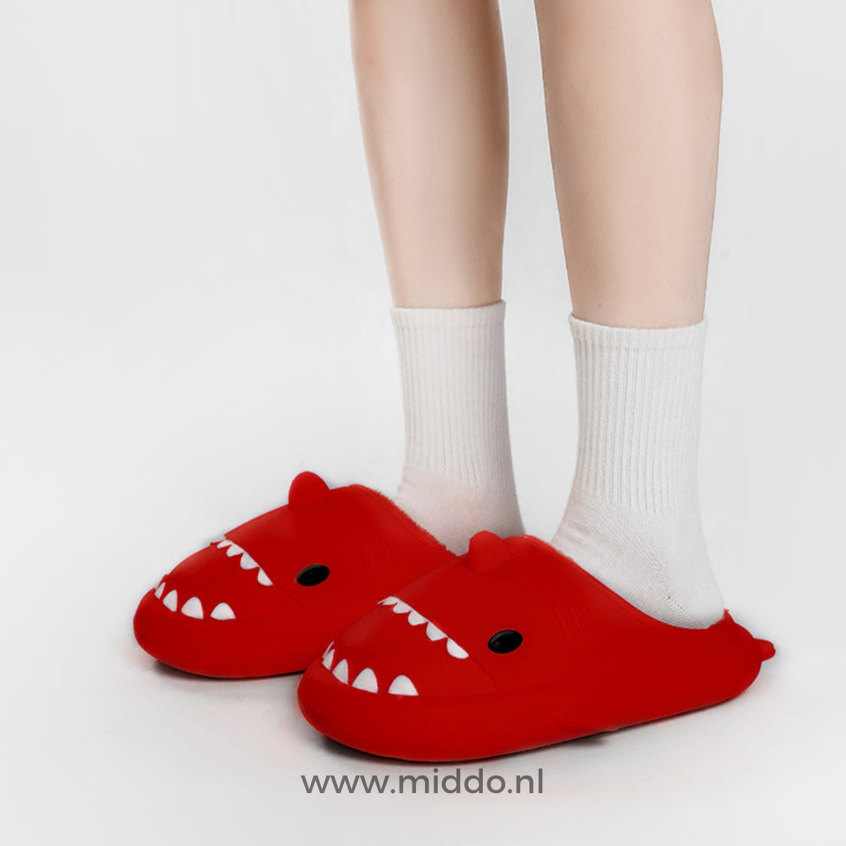 Shark-Shaped Plush Slippers for Kids & Adults – Indoor/Outdoor Comfort | Thomler