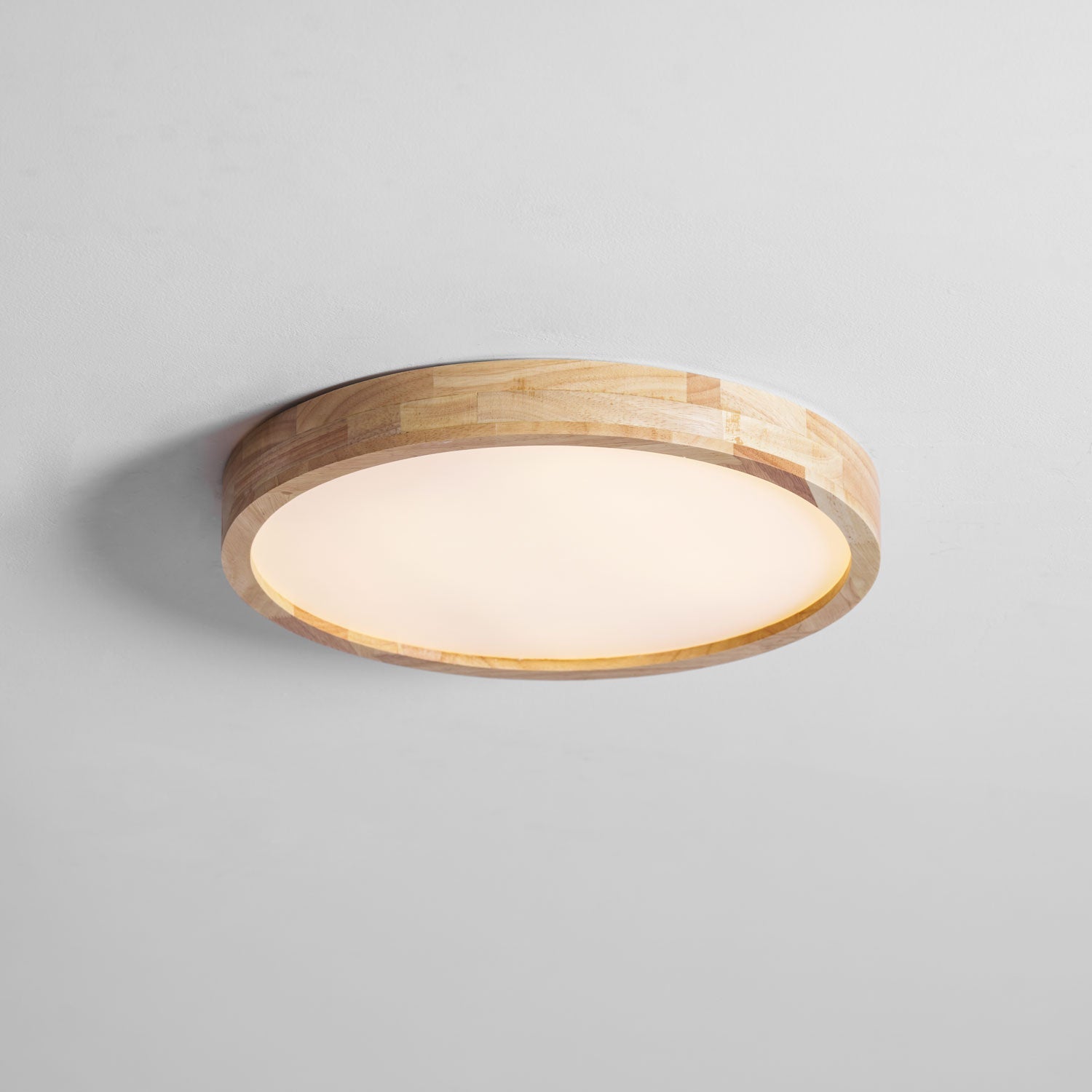 Wooden Geometric Ceiling Light 23.6 in LED Adjustable Wood Indoor Lamp | Thomler