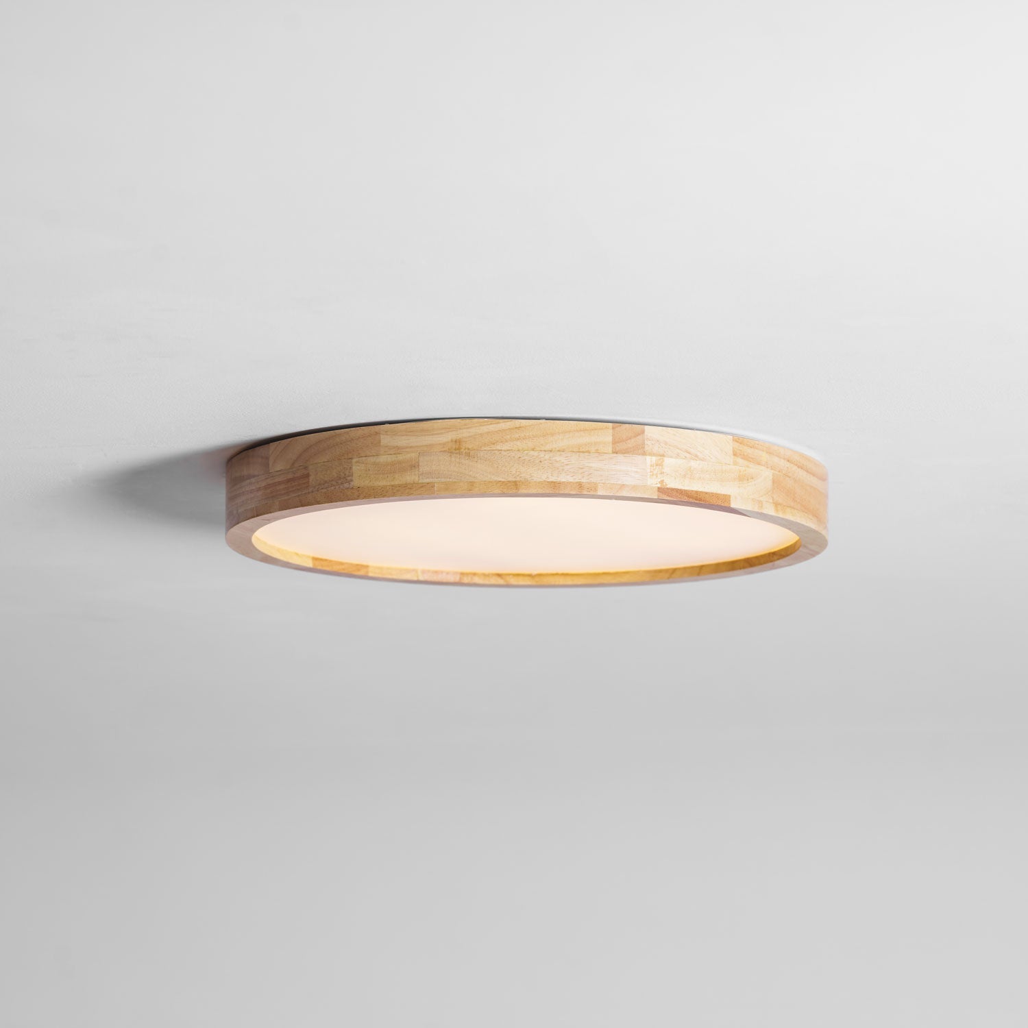 Wooden Geometric Ceiling Light 23.6 in LED Adjustable Wood Indoor Lamp | Thomler