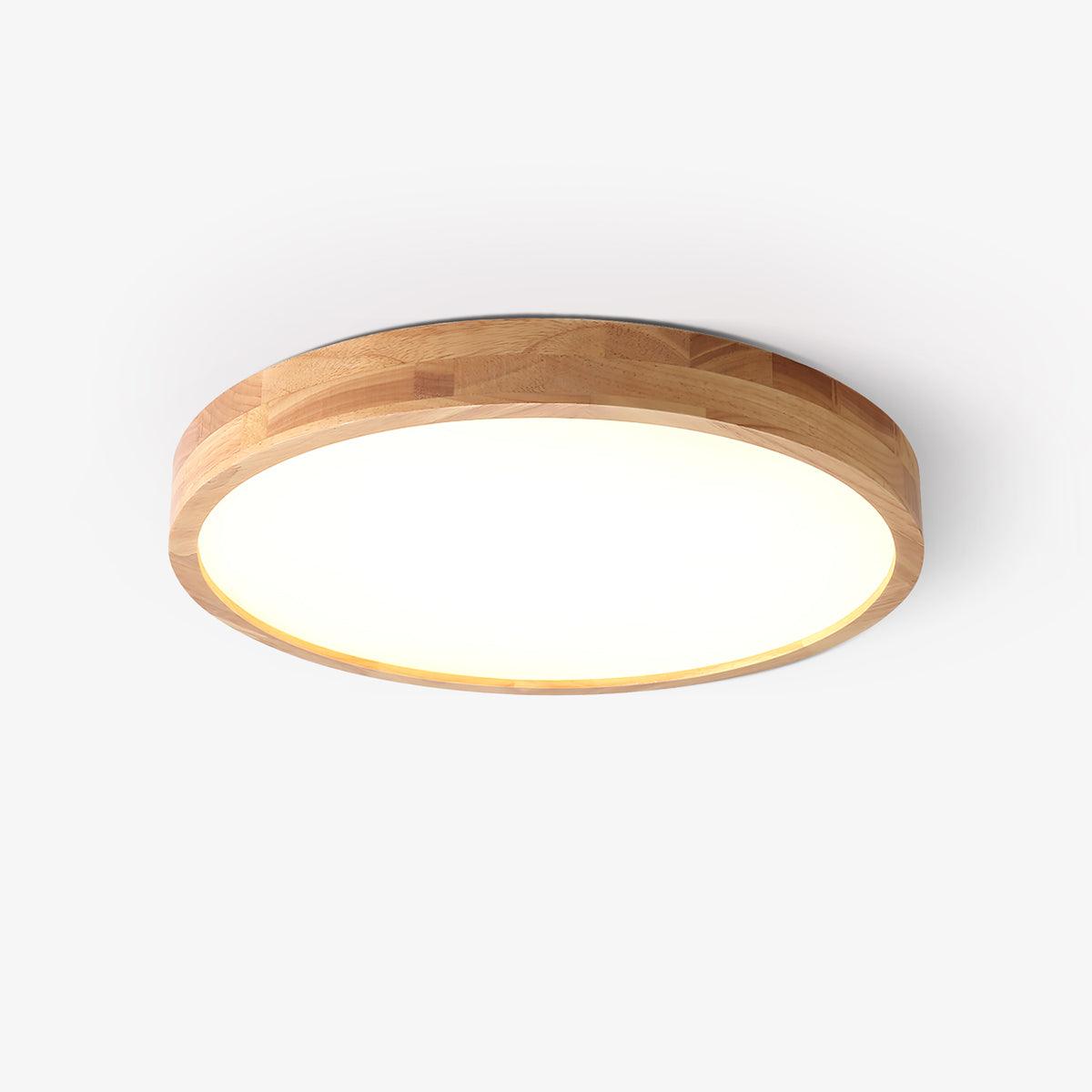 Wooden Geometric Ceiling Light 23.6 in LED Adjustable Wood Indoor Lamp | Thomler