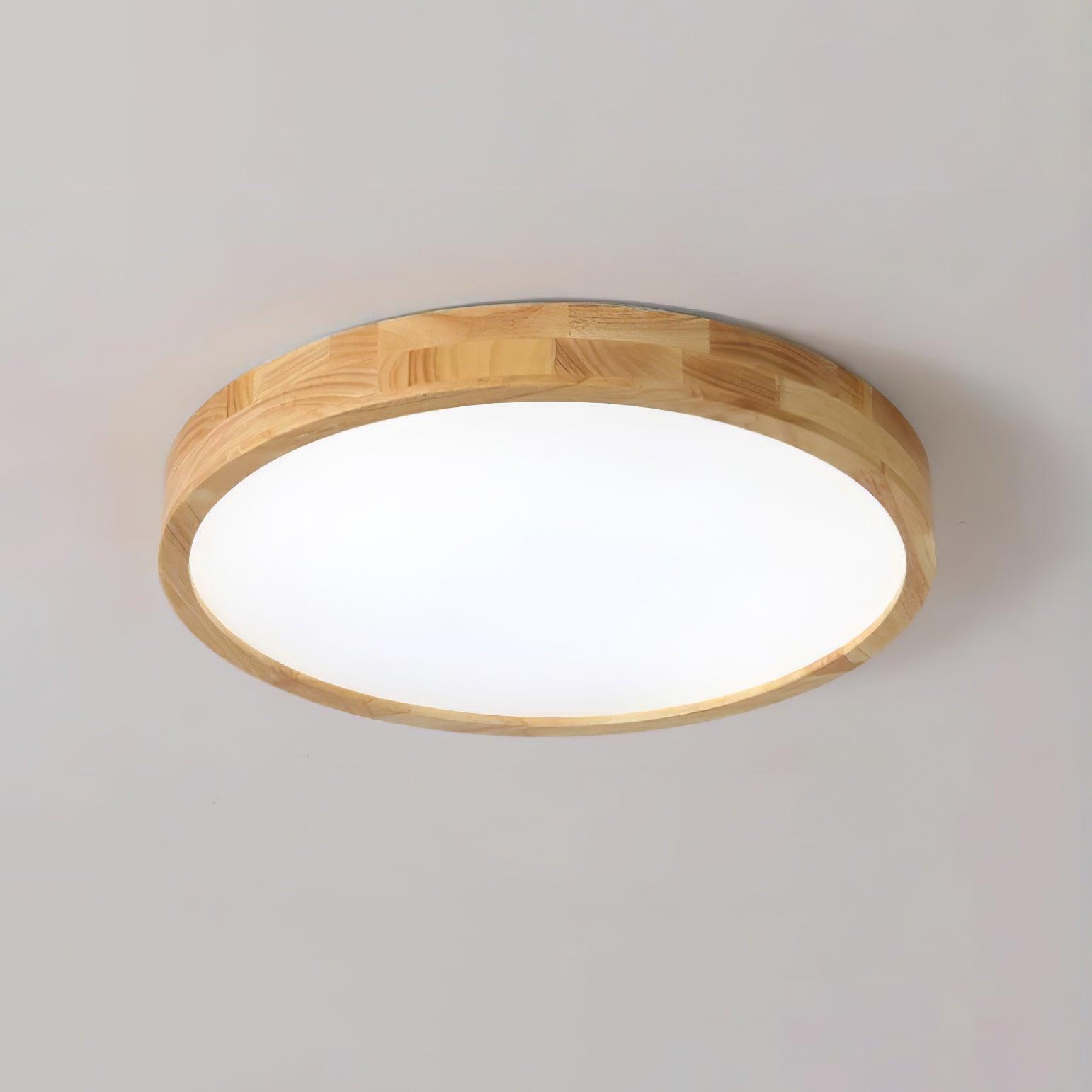 Wooden Geometric Ceiling Light 23.6 in LED Adjustable Wood Indoor Lamp | Thomler