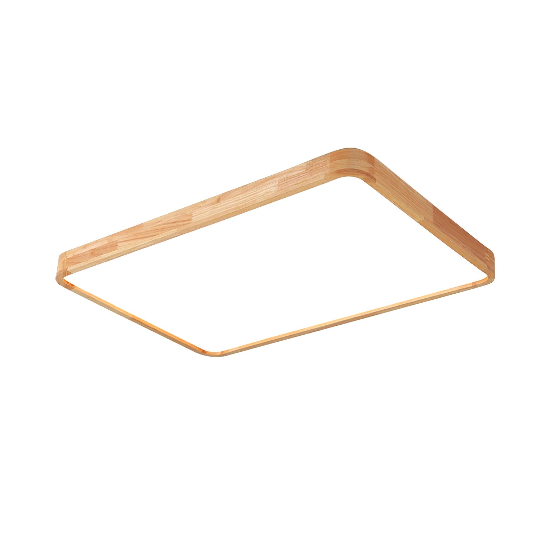 Wooden Geometric Ceiling Light 23.6 in LED Adjustable Wood Indoor Lamp | Thomler