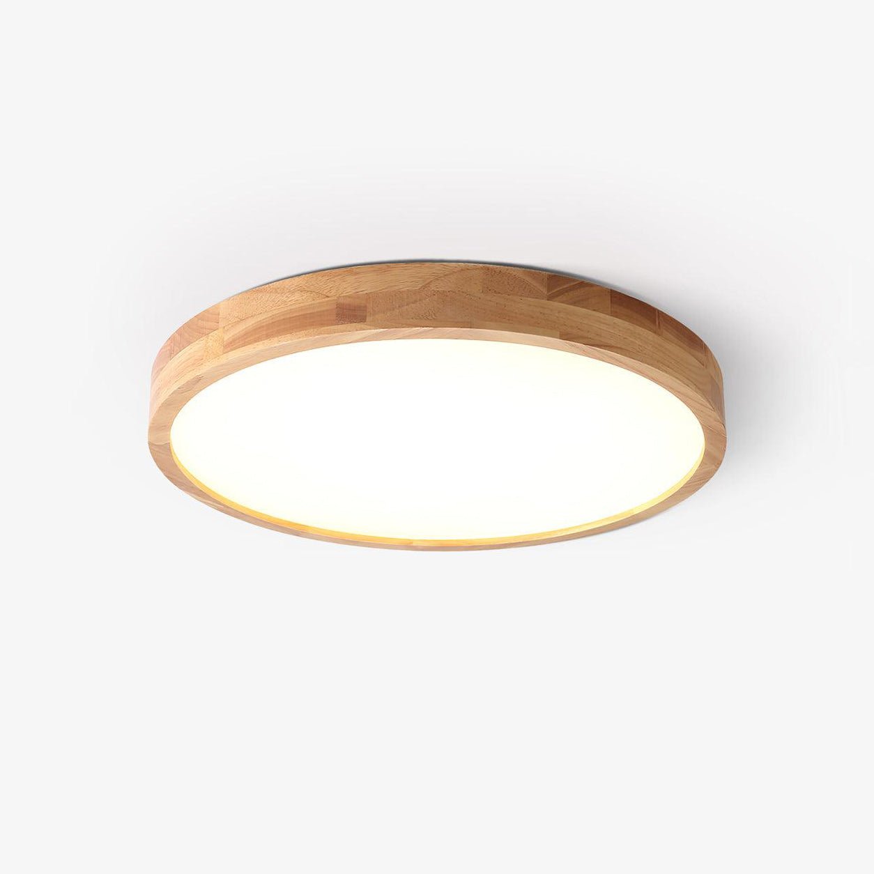 Wooden Geometric Ceiling Light 23.6 in LED Adjustable Wood Indoor Lamp | Thomler