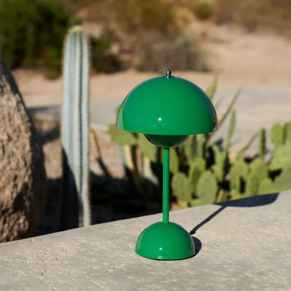 Table Lamp ABS PC USB Rechargeable 2000mAh Green Bedside Desk Wireless LED Mushroom Light | Thomler