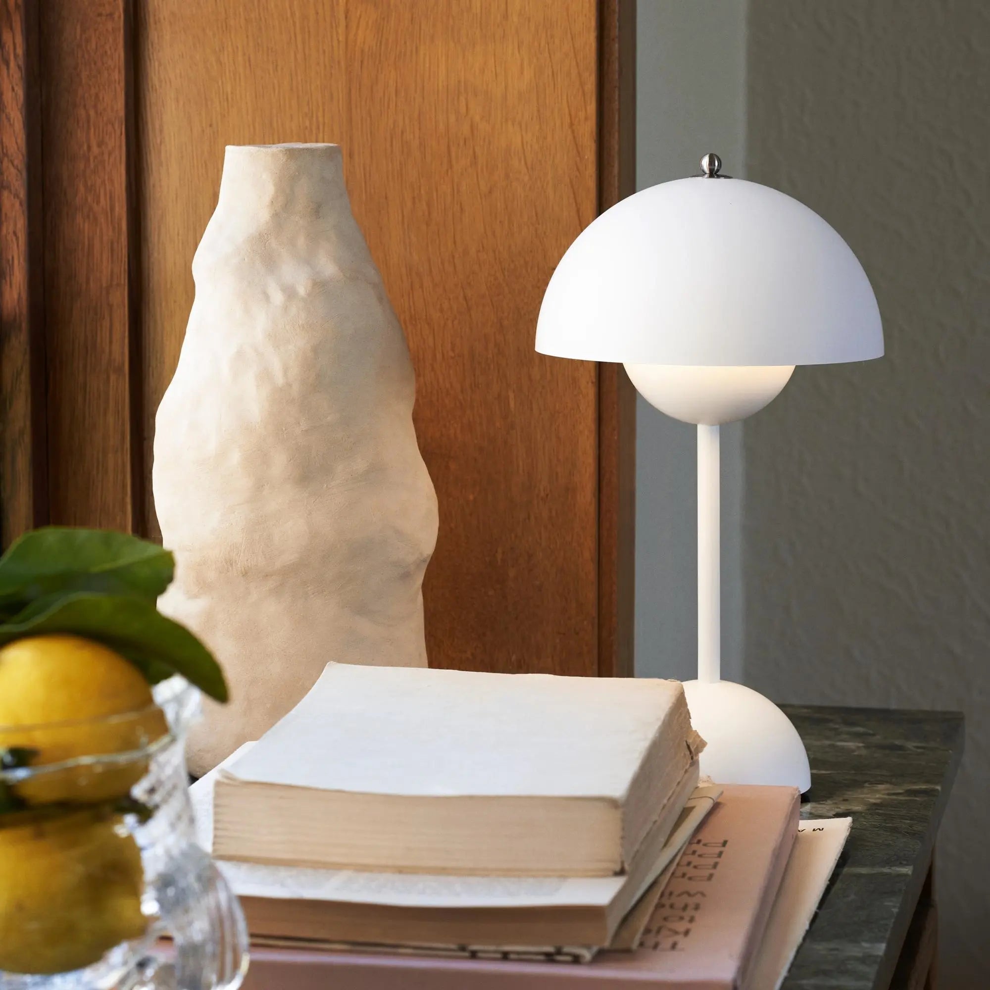 Table Lamp ABS PC USB Rechargeable 2000mAh Green Bedside Desk Wireless LED Mushroom Light | Thomler