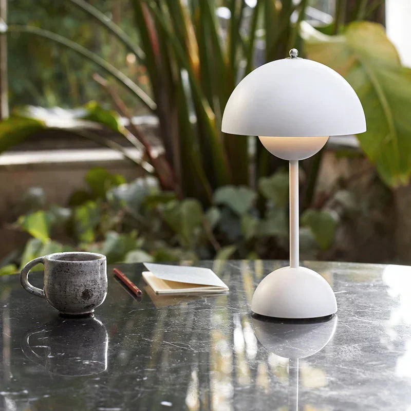 Table Lamp ABS PC USB Rechargeable 2000mAh Green Bedside Desk Wireless LED Mushroom Light | Thomler