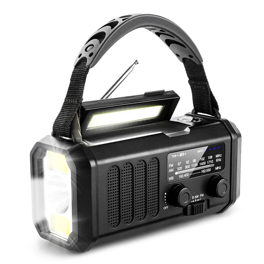 Navando | Draagbare noodradio met solar en handgenerator