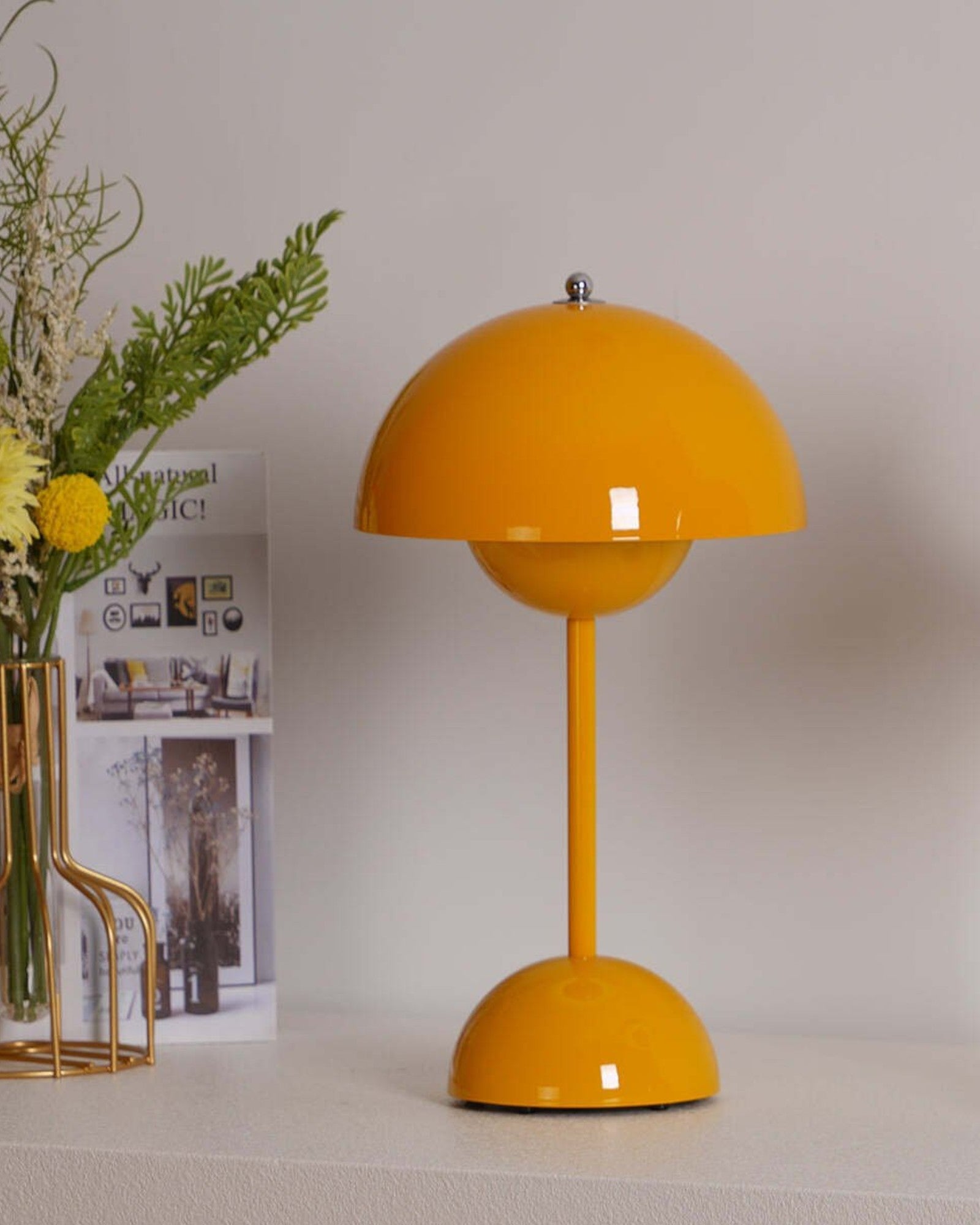 Table Lamp Metal 28.0 cm Grey Dimmable Bedroom Desk Scandinavian Reading Light | Thomler