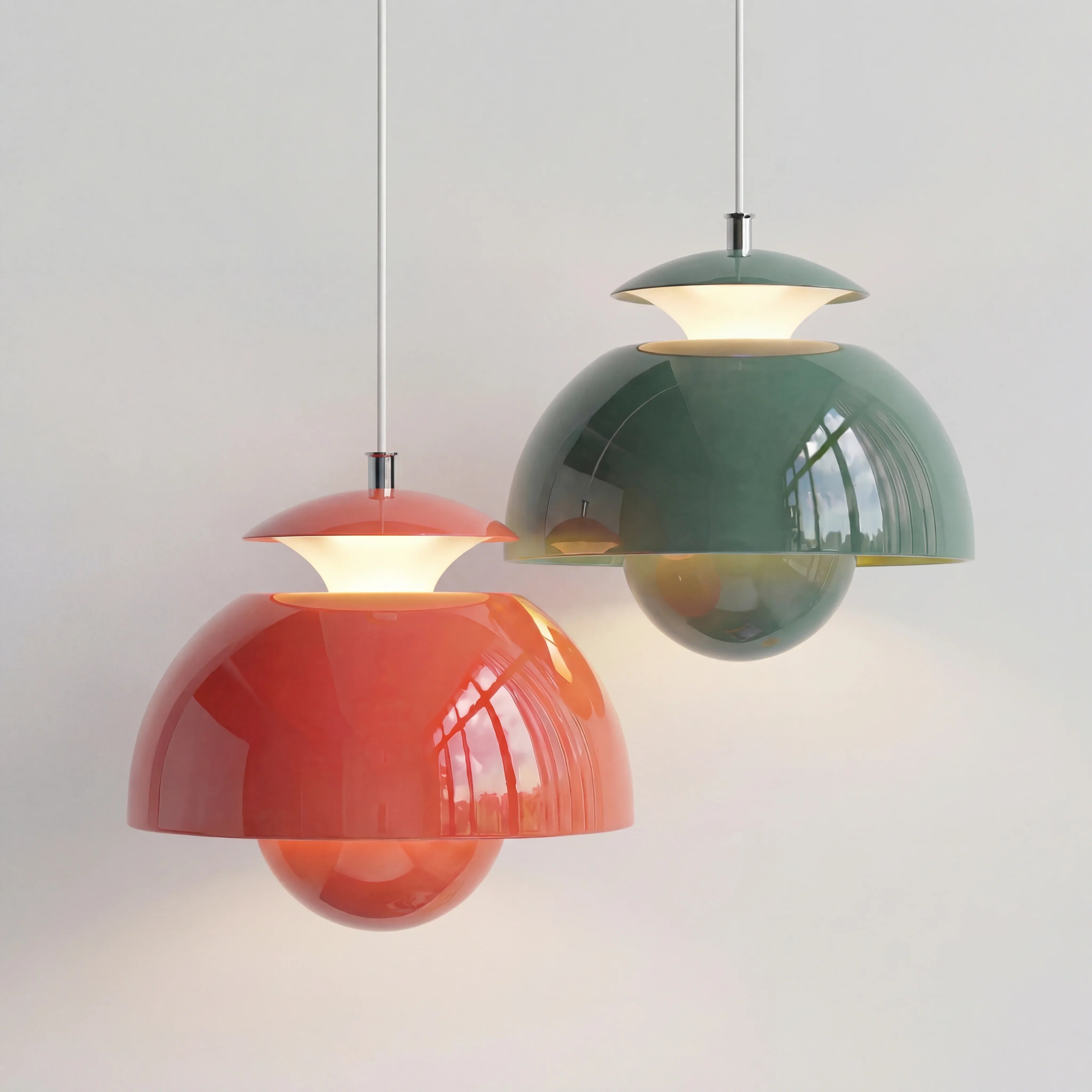 Pendant Light Metal 10 in Spherical Adjustable Living Room Dining Area Modern Chandelier Industrial Style LED Ceiling Fixture | Thomler