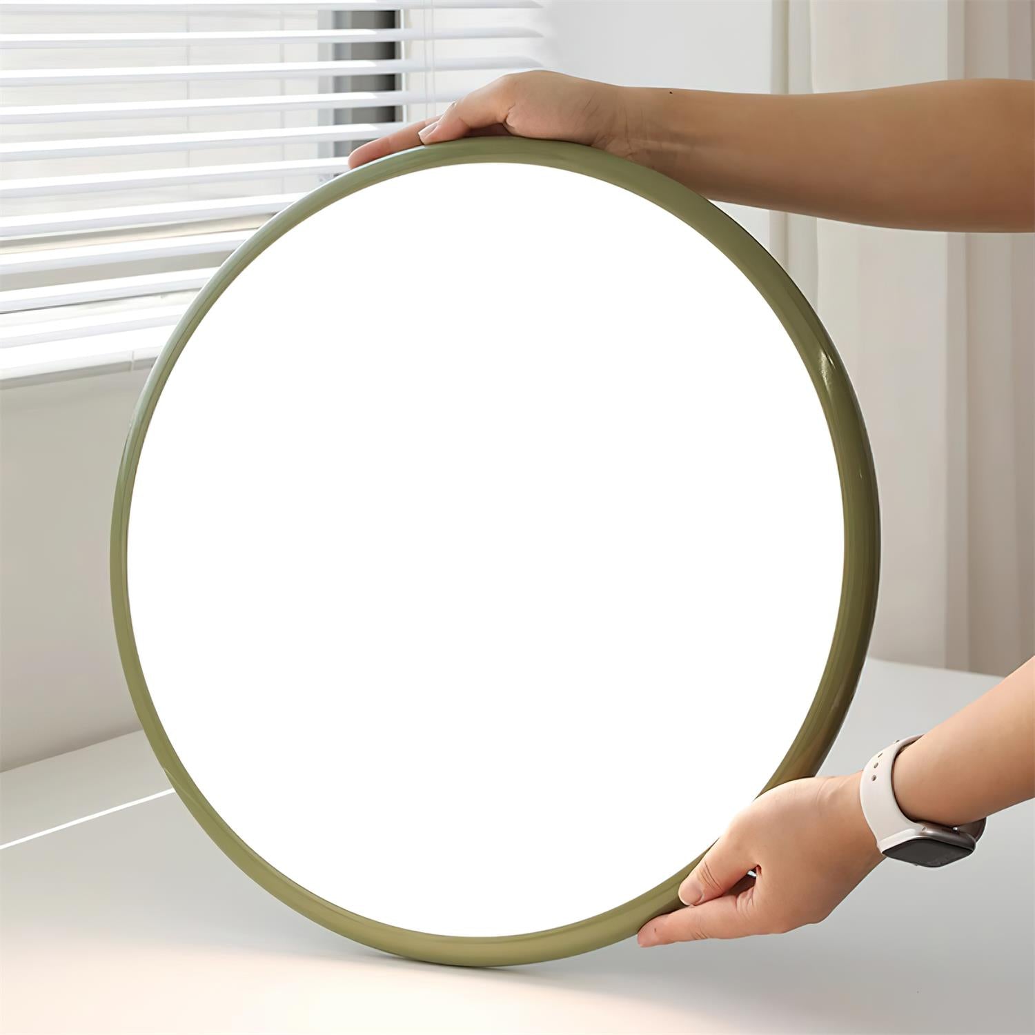 Ceiling Lamp Acrylic 11.8 in Flat Disc 32W Warm White Modern Living Room Dining Area Lighting | Thomler