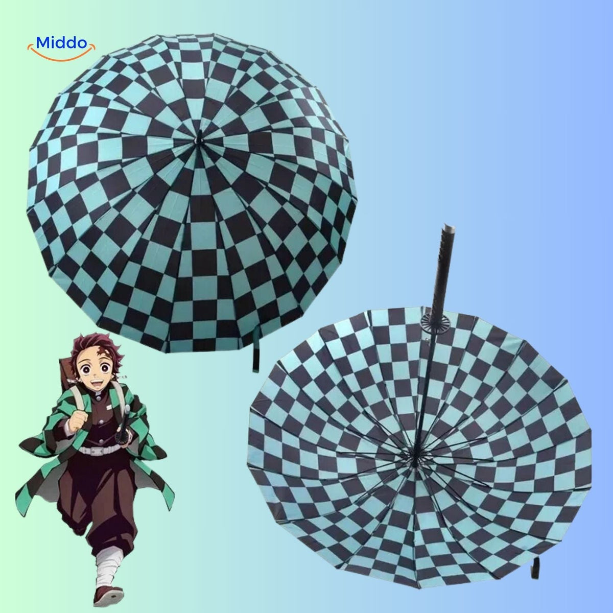 Anime Character Umbrella with UV Protection – Lightweight Folding Parasol for Sun & Rain | Thomler