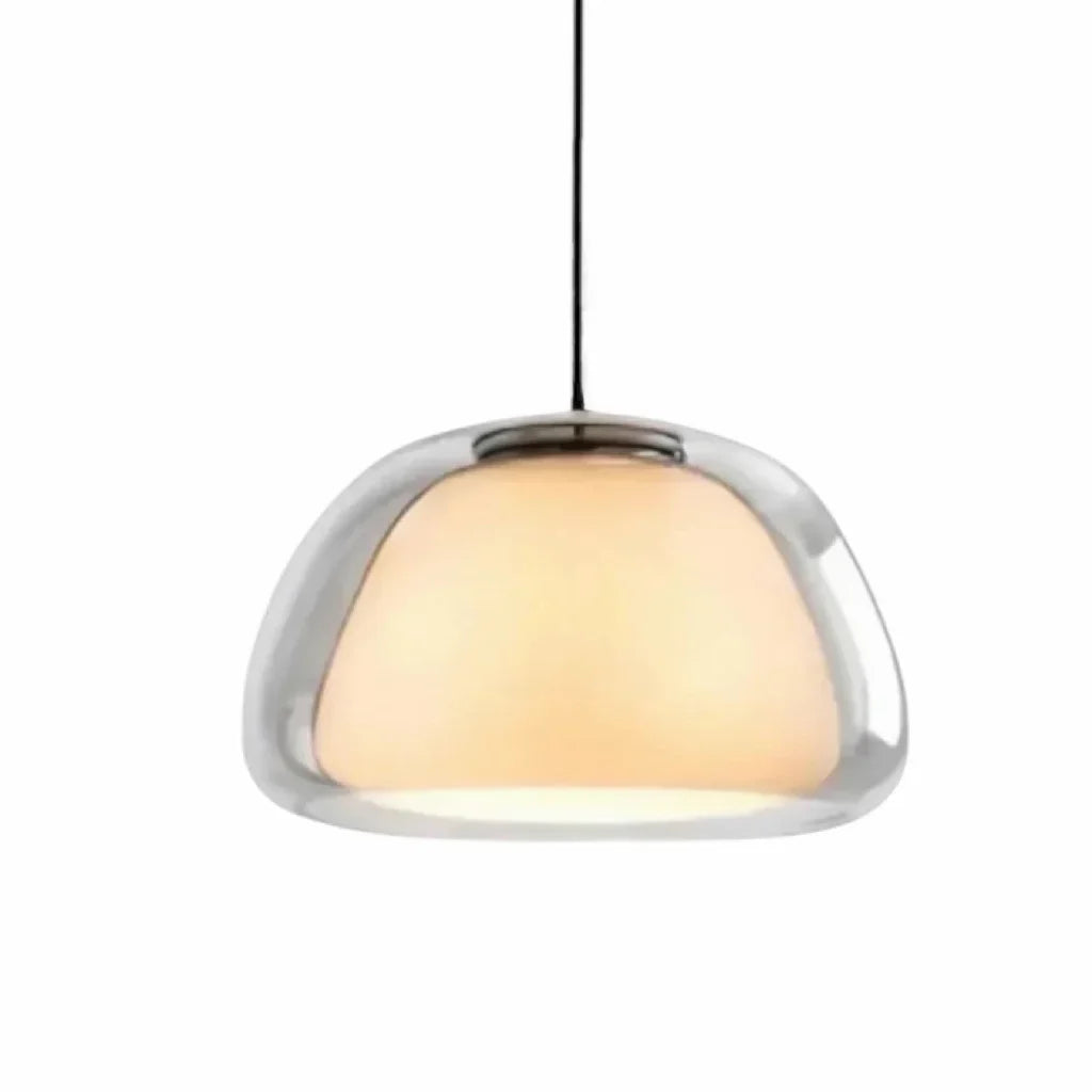 Pendant Light Glass Dome 9.8 in Adjustable Kitchen Dining Room Hanging Fixture Modern Multi-Light Setup | Thomler