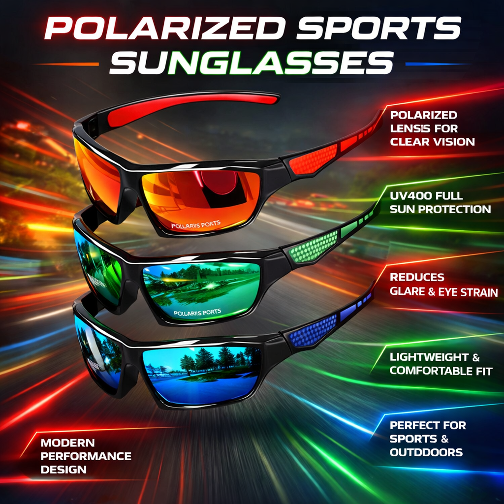 Sportsonnenbrille polarisiert mit UV400-Schutz