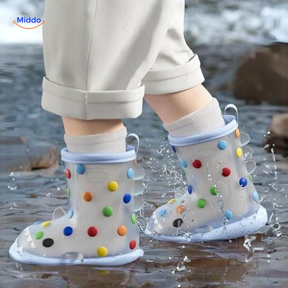 Kids Rain Boots with 3D Shark Design – Non-Slip Waterproof Shoes for Toddlers & Children | Thomler