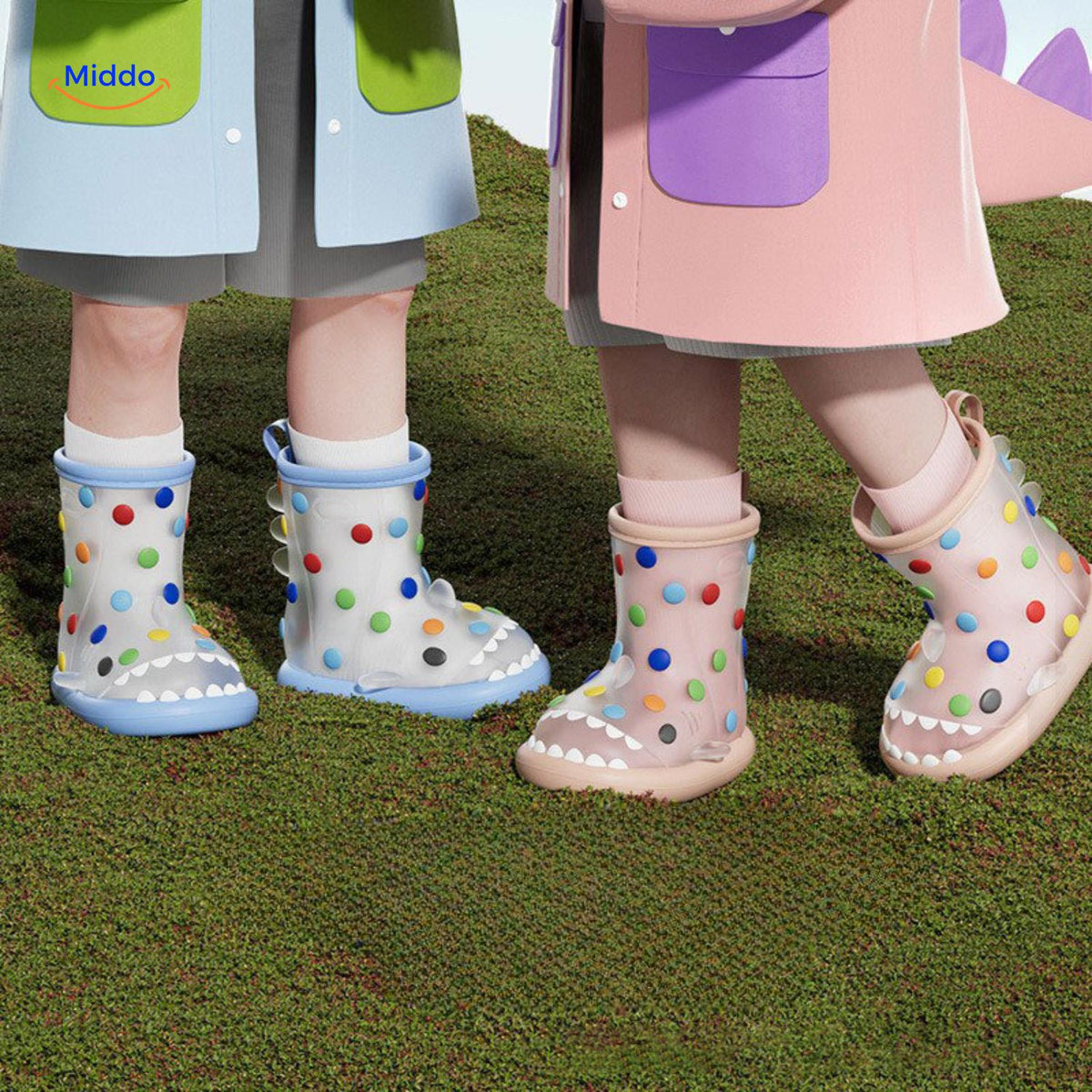 Kids Rain Boots with 3D Shark Design – Non-Slip Waterproof Shoes for Toddlers & Children | Thomler
