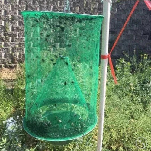 Outdoor Hanging Fly Catcher Trap with Natural Bait Compartment for Yards Barns Patios | Chemical-Free Pest Control Solution | Thomler